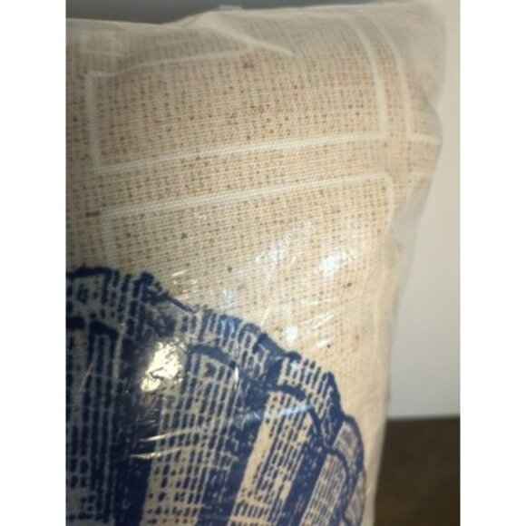 Clam Shell Rustic Pattern Indoor Printed Throw Pillow, 15 Inch Blue Two Sided - Picture 7 of 7